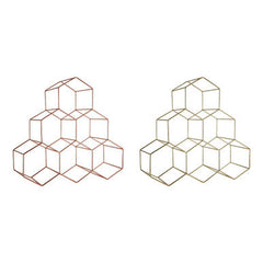 Vertex 6 Bottle Gold Finish Wine Rack