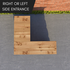 Rustic Wooden Corner Interlock Bar | Best Home Bar & Bar Countertop for UK Gardens & Pub Sheds