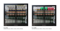 Empire Double Door 208L Bottle Cooler – B Energy Rated Sliding Door Commercial Back Bar Fridge | CL-210S