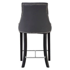 Regents Park Grey Faux Leather Bar Chair