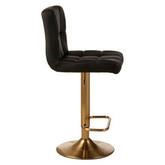 Baina Black Faux Leather Bar Stool