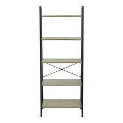 Bradbury Five Tier Grey Oak Veneer Ladder Shelf Unit