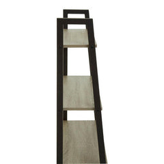 Bradbury Five Tier Grey Oak Veneer Ladder Shelf Unit