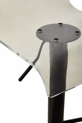 Baina Clear Acrylic Seat Bar Stool With Black Base