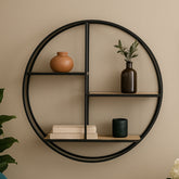 Mataram 3 Tier Round Metal Wall Shelf