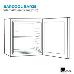 Barcool Bar25 LED Mini Bar Fridge