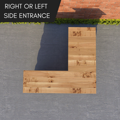 Rustic Wooden Corner Interlock Bar | Best Home Bar & Bar Countertop for UK Gardens & Pub Sheds