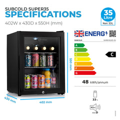 Subcold Super35 LED Beer Fridge