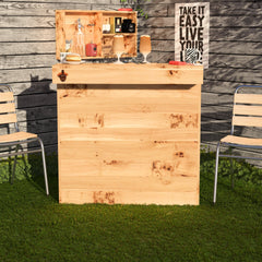 Rustic Wooden Pallet Garden Bar & Pub Shed (100cm)
