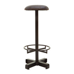 Buffalo Antique Blue Leather Bar Stool