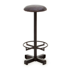Buffalo Antique Blue Leather Bar Stool