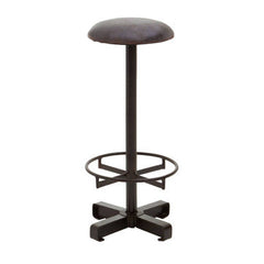 Buffalo Antique Blue Leather Bar Stool