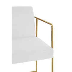 Piermount Mink Velvet And Gold Bar Stool
