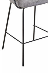 Tamzin Grey Faux Leather Bar Chair