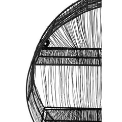 Enzo Black Wire Round Wall Shelf