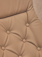 Warrington Mink Leather Effect Recliner And Footstool