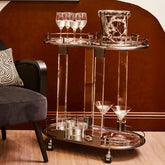 Oria Drinks Trolley in Metallic Frame