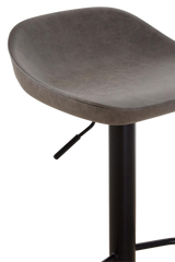 Dalston Set of Two Ash Faux Leather Bar Stools