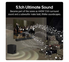 LG US60TR SOUNDBAR 5.1 440W WIRELESS SUBWOOFER BLUETOOTH HDMI USB AI SOUND PRO