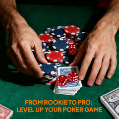 Poker Set in Case with 400 Poker Chips, Cards & Dealer Button