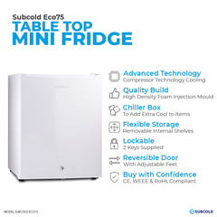 Subcold Eco75 Table Top Fridge