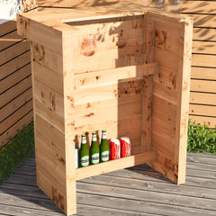 Compact Rustic Wooden Pallet Garden Bar & Pub Shed