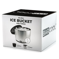 Barcool 10L Ice Bucket Round - Silver