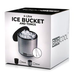 Barcool 4L Ice Bucket Round - Silver
