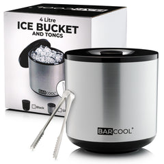 Barcool 4L Ice Bucket Round - Silver