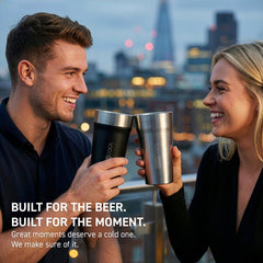 Barcool Stackable Beer Cup 600ml Black
