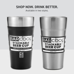 Barcool Stackable Beer Cup 600ml SS