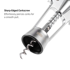 Barcool Wing Corkscrew with Pourer & Stopper | 3-in-1 Wine & Beer Opener