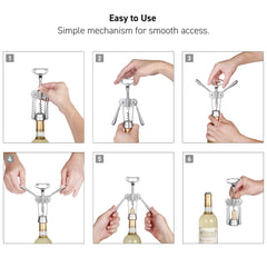 Barcool Wing Corkscrew with Pourer & Stopper | 3-in-1 Wine & Beer Opener
