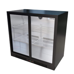 Empire Double Door 208L Bottle Cooler – B Energy Rated Sliding Door Commercial Back Bar Fridge | CL-210S