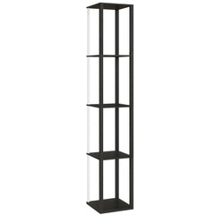 HOMCOM black RGB LED floor lamp with four display shelves