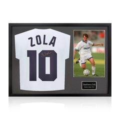 Gianfranco Zola Signed Parma Calcio 1913 Shirt Classic Frame