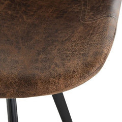 HOMCOM Vintage Brown Bar Stools Set Of 2