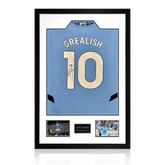 Jack Grealish Signed Manchester City 24/25 Shirt Premium Frame