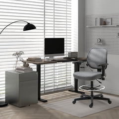 Vinsetto black electric height-adjustable standing desk with LED display