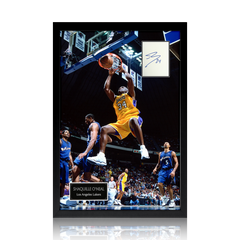 Shaquille O'Neal Signed Index Card Iconic Frame