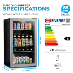 Subcold Super 85 LED Beer Fridge