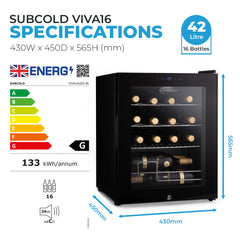 Subcold Viva16 LED Wine Cooler