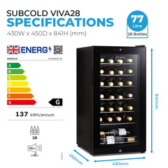 Subcold Viva28 LED Wine Cooler