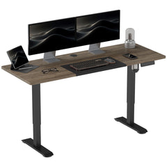 Vinsetto black electric height-adjustable standing desk with LED display