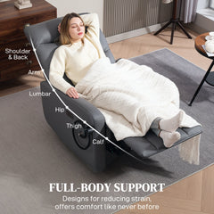 HOMCOM Electric Recliner Armchair with USB, Grey