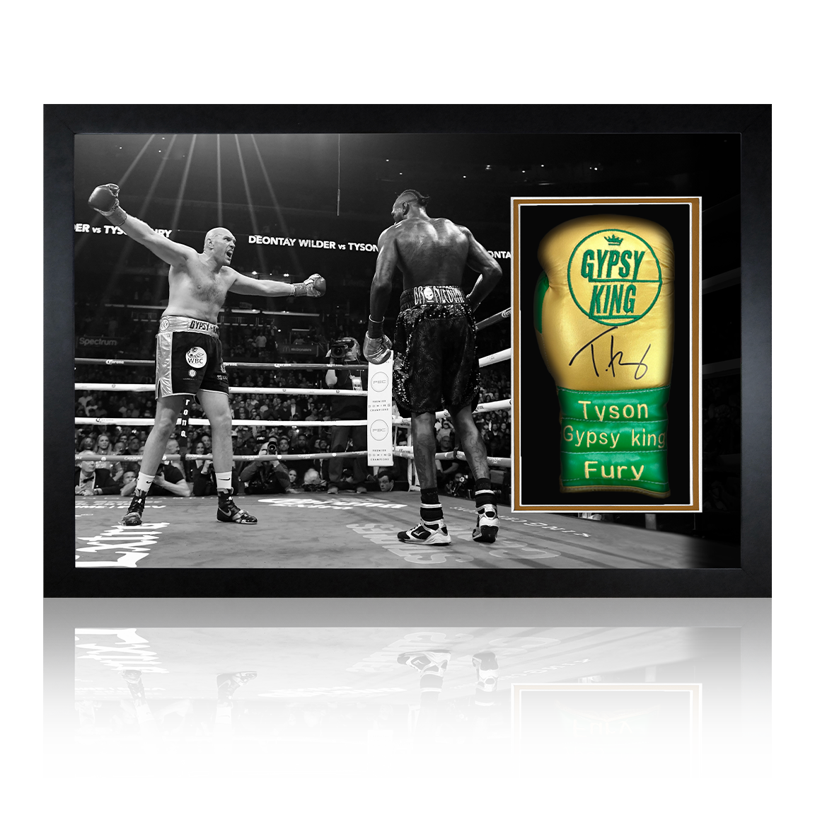 Tyson Fury v Deontay Wilder I Signed Glove Iconic Frame