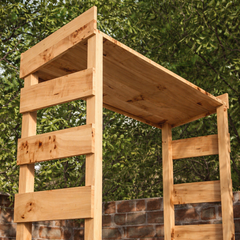 Large Rustic Wooden Garden Bar with Roof
