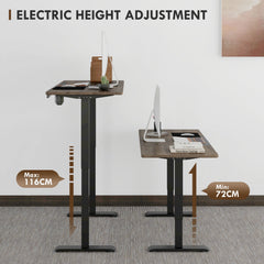 Vinsetto black electric height-adjustable standing desk with LED display