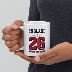 England World Cup 26 Commemorative White Glossy Mug