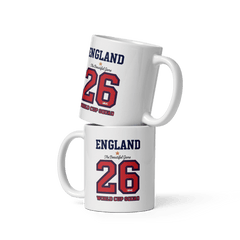 England World Cup 26 Commemorative White Glossy Mug